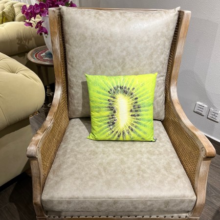 Rattan Beige Leather Chairs-CR121