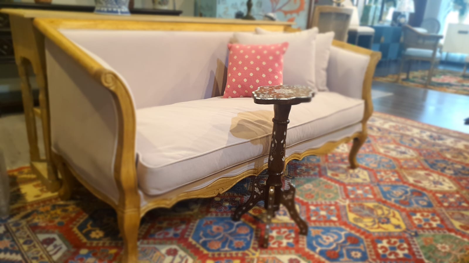 Pink Velvet Texture Sofa - SF19 - Image 2