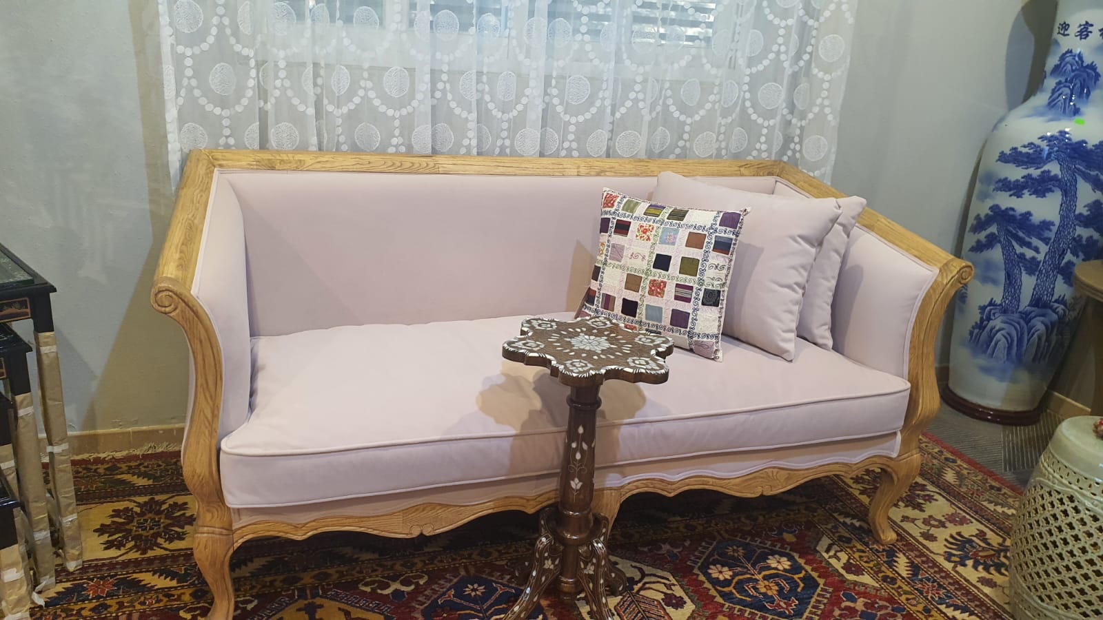 Pink Velvet Texture Sofa - SF19