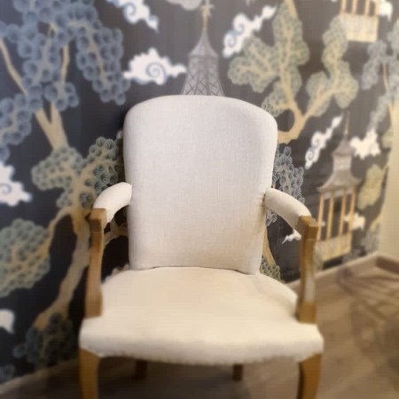White Upholstered Chairs - CR127