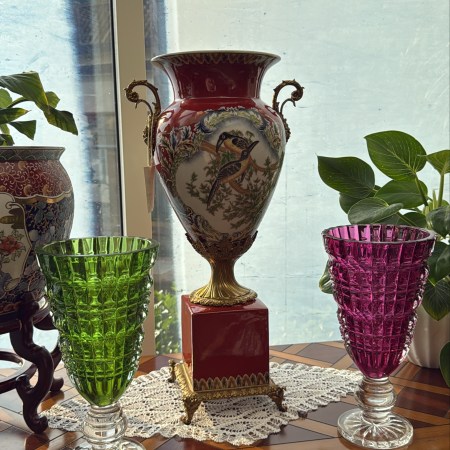 Dark Red Antique Vase